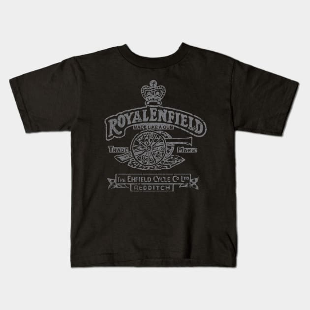 Royal Enfield Kids T-Shirt by MindsparkCreative